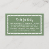 Groene Cielito Lindo Baby Shower Boeken voor Baby Informatiekaartje (Voorkant)