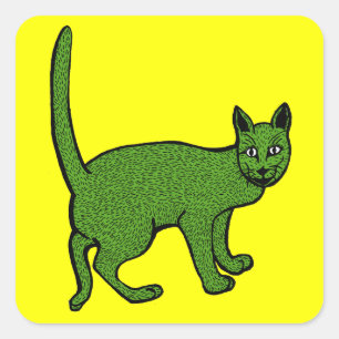 groene cindarella vierkante sticker