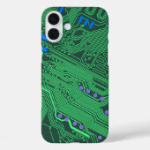 Groene Circuit Board Telefoon Case (Achterkant)