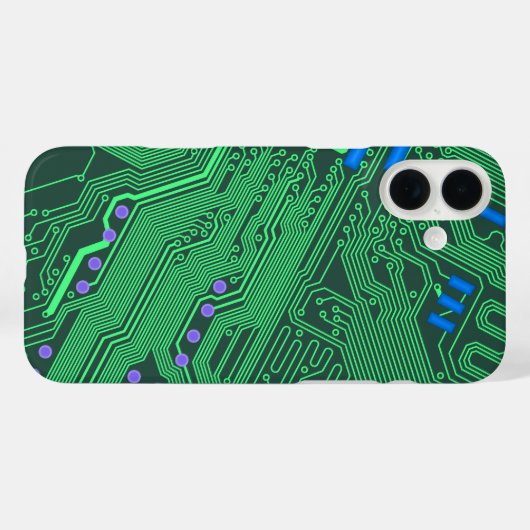 Groene Circuit Board Telefoon Case (Achterkant (horizontaal))