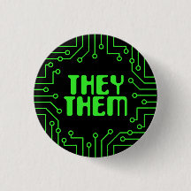 Groene Circuit Board Ze/Them Pronouns