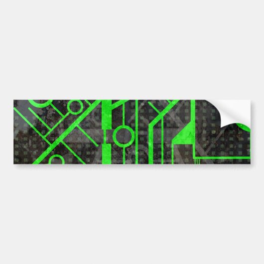 Groene Circuit Bumpersticker (Voorkant)