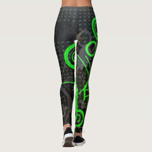 Groene Circuit Leggings (Achterkant)