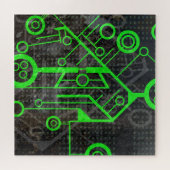 Groene Circuit Legpuzzel (Horizontaal)