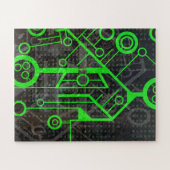 Groene Circuit Legpuzzel (Horizontaal)
