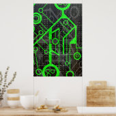 Groene Circuit Poster (Keuken)