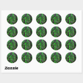 Groene Circuit Ronde Sticker (Vel)