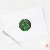 Groene Circuit Ronde Sticker (Envelop)
