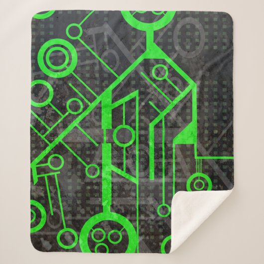 Groene Circuit Sherpa Deken (Voorkant)