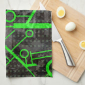 Groene Circuit Theedoek (Quarter Fold)