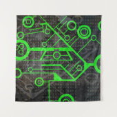 Groene Circuit Wandkleed (Voorkant (horizontaal))