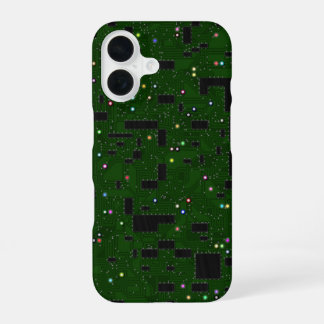 Groene circuitkaart iPhone 16 hoesje