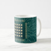Groene circuitkaart koffiemok (Voorkant rechts)