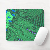 Groene circuitkaart muismat (Met muis)
