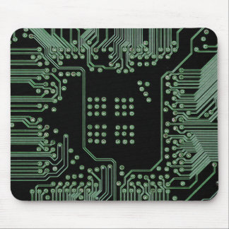 Groene circuitkaart muismat