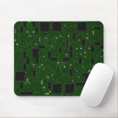 Groene circuitkaart muismat (Met muis)