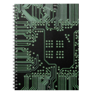 Groene circuitkaart notitieboek