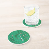 Groene circuitkaart zandsteen onderzetter (Zijkant)