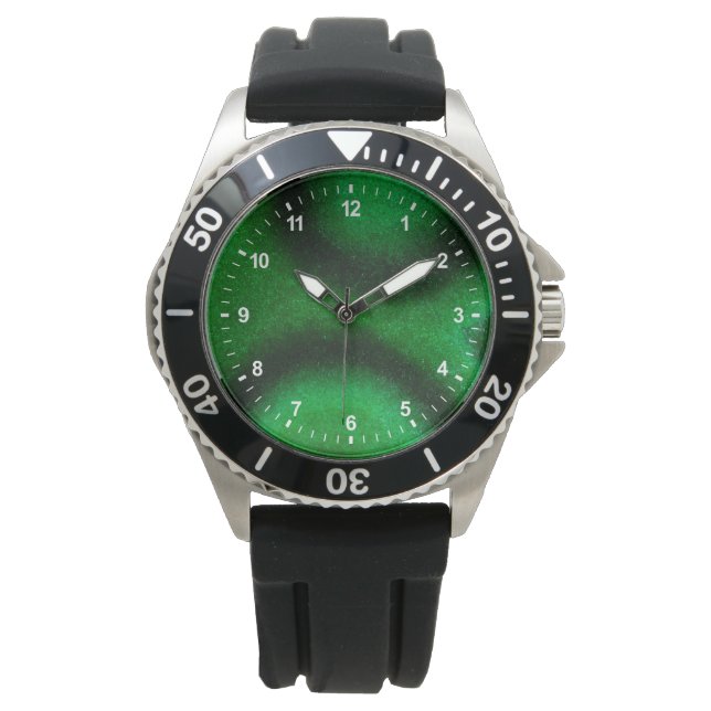 Groene Circulaire Malachiet Horloge (Voorkant)