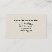 Groene Circulaire Zw QR Code Woodworking Craftsman Visitekaartje (Achterkant)