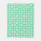 Groene Cirkel Geometrisch Patroon Fleece Deken (Voorkant)