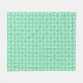 Groene Cirkel Geometrisch Patroon Fleece Deken (Voorkant (Horizontaal))