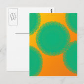 groene cirkel in geelachtig sinaasappel briefkaart (Voorkant / Achterkant)