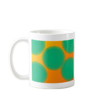 groene cirkel in geelachtig sinaasappel