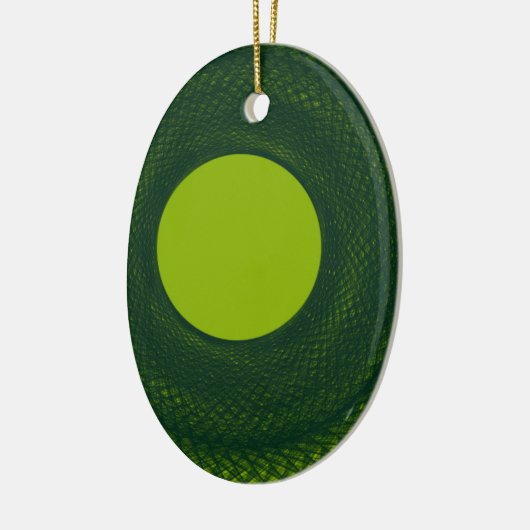 groene cirkel keramisch ornament (Links)