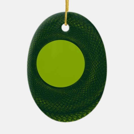 groene cirkel keramisch ornament (Voorkant)
