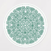Groene cirkel mandala symbool van het universum labels (Design 2)