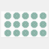 Groene cirkel mandala symbool van het universum labels (Vel)