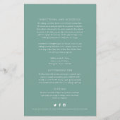 Groene cirkel met informatie over de trouwgast (Achterkant)