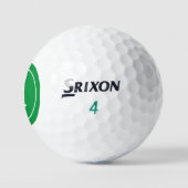 Groene cirkel met naam initiaal Monogrammed Golfballen (Logo)