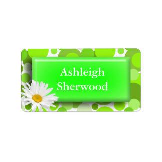 Groene cirkel naam label