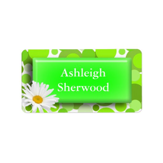 Groene cirkel naam label (Voorkant)