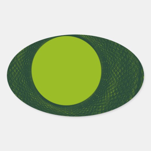 groene cirkel ovale sticker (Voorkant)