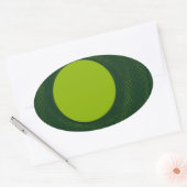 groene cirkel ovale sticker (Envelop)