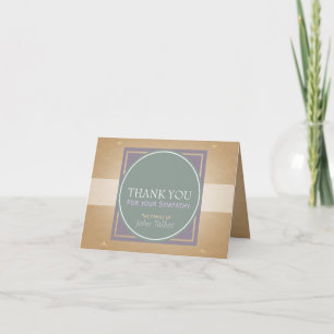 Groene Cirkel P Square Labels Sympathie Hartelijk Bedankkaart