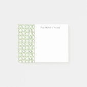 Groene  Cirkel Patroon Aangepaste Notities Post-it® Notes (Voorkant)