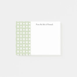 Groene  Cirkel Patroon Aangepaste Notities Post-it® Notes