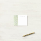 Groene  Cirkel Patroon Aangepaste Notities Post-it® Notes (Op bureau)