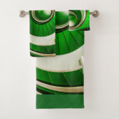 Groene cirkelbaan bad handdoek (Insitu)