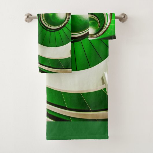 Groene cirkelbaan bad handdoek (Insitu)