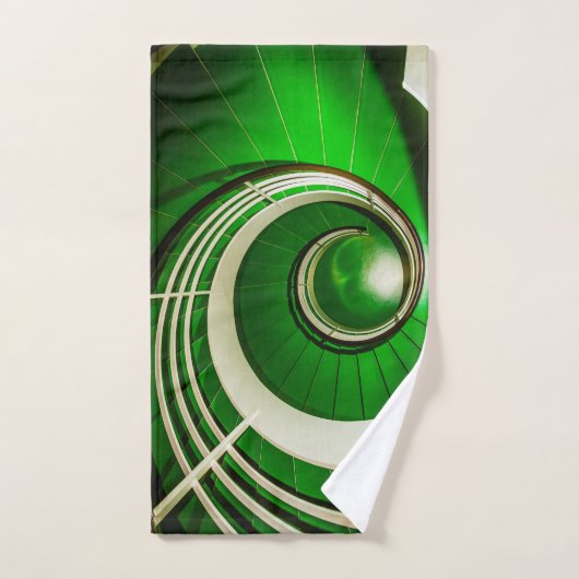 Groene cirkelbaan bad handdoek (Handdoek)