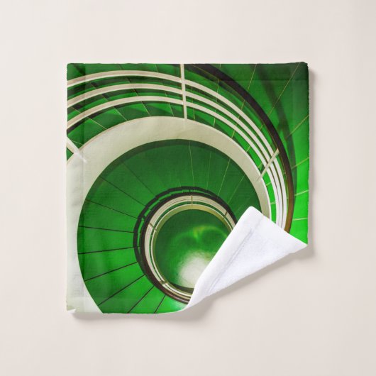 Groene cirkelbaan bad handdoek (Wasdoekje)