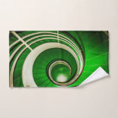 Groene cirkelbaan bad handdoek (Handdoek)
