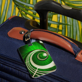 Groene cirkelbaan bagagelabel