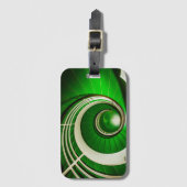 Groene cirkelbaan bagagelabel (Voorkant (verticaal))