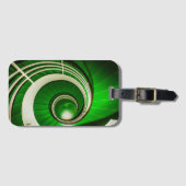 Groene cirkelbaan bagagelabel (Voorkant (horizontaal))